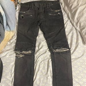 Size 28 balmain biker jeans